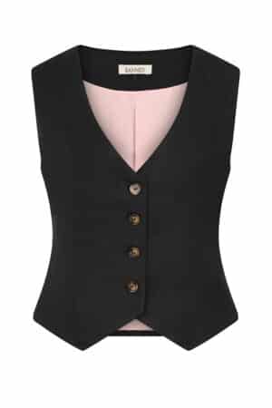 Gilet Vintage Femme "Selma" Noir