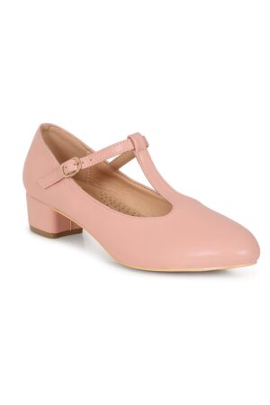 Escarpins "T-Strap Mary Jane" - Rose