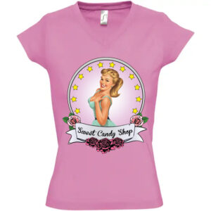 Tee-Shirt Sweet Candy Shop Rose