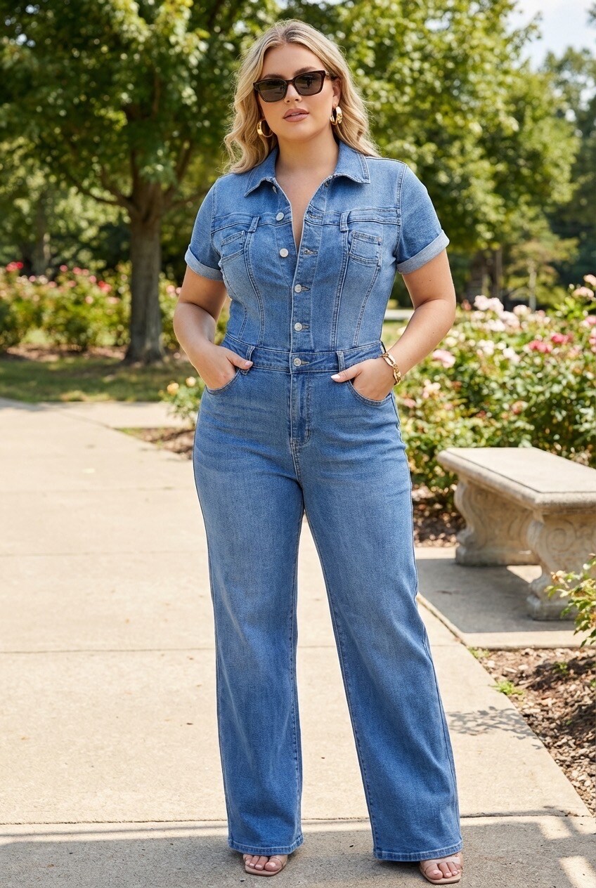 Combinaison Jeans Extensible "Rosie 2" – Image 3