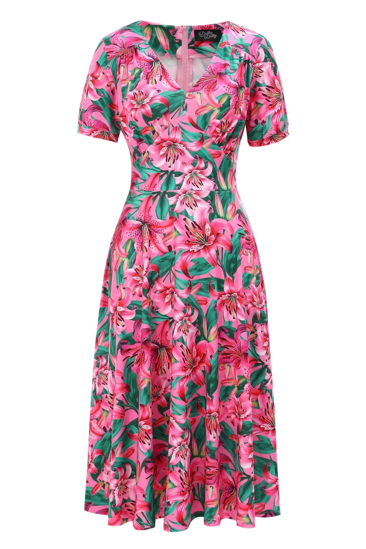 Robe Rétro "Pink Lily" – Image 2