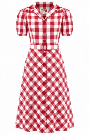 Robe Rétro "Charlen Shirtwaister Red Gingham"