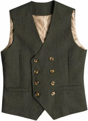 Veston Homme Chevron Vert Chasseur